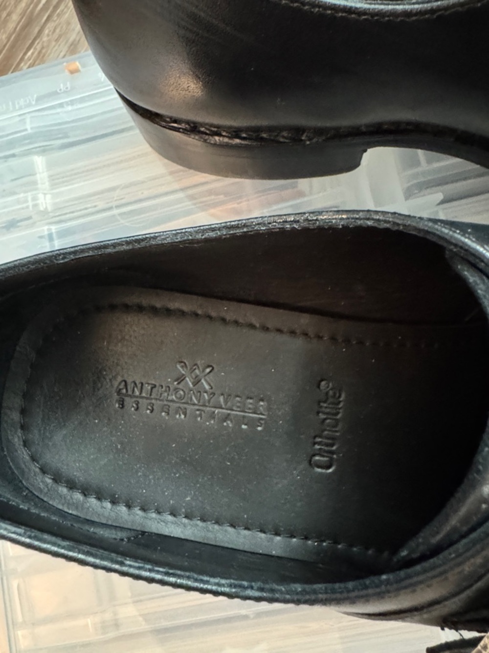 Men's Black Leather Single Monk Strap Dress Oxfords - Picture 3 of 5